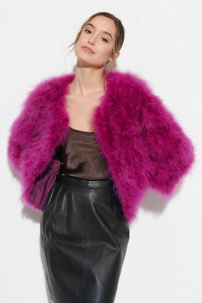 CHAQUETA PLUMAS DE AVESTRUZ PC-YLM5749-47
