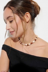 COLLAR MADERAS CON PERLAS DE RIO