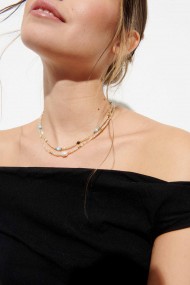 COLLAR PIEDRAS NATURALES CON PERLAS DE RIO