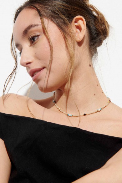 COLLAR CADENA CON PIEDRAS NATURALES