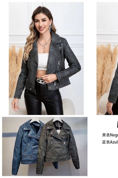 CHAQUETA POLIPIEL TY-M9790  AZUL