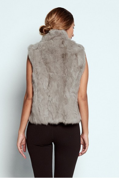 Chaleco De Pelo De Conejo Con Cremallera PC-LLL5486-12