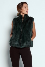 Chaleco De Pelo De Conejo Con Cremallera PC-LLL5486-13