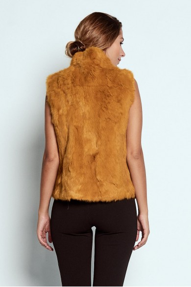 Chaleco De Pelo De Conejo Con Cremallera PC-LLL5486-14