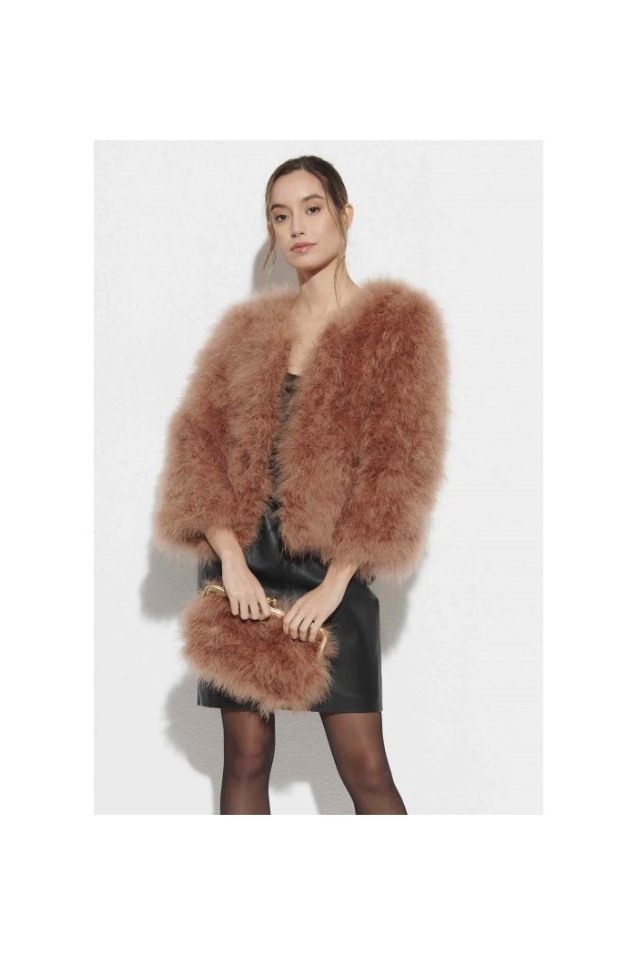 BOLSO PLUMAS DE AVESTRUZ PC-YLM2114-09