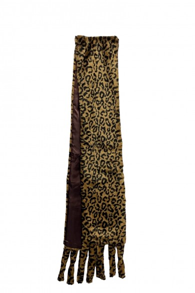 Bufanda de Pelo Sintético con Estampado de Leopardo