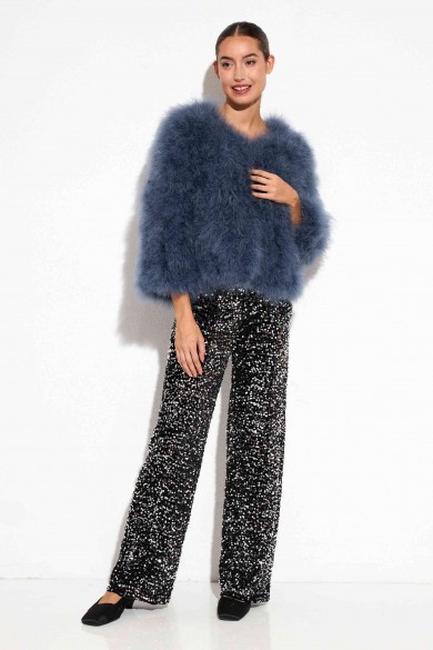 CHAQUETA PLUMAS DE AVESTRUZ PC-YLM5749-05