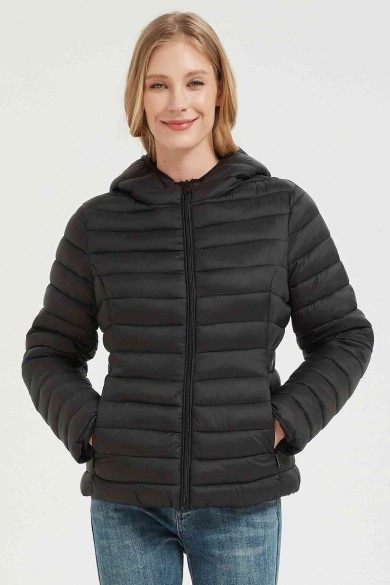 CHAQUETA ACOLCHADA FINA OBRF2016-NEGRO