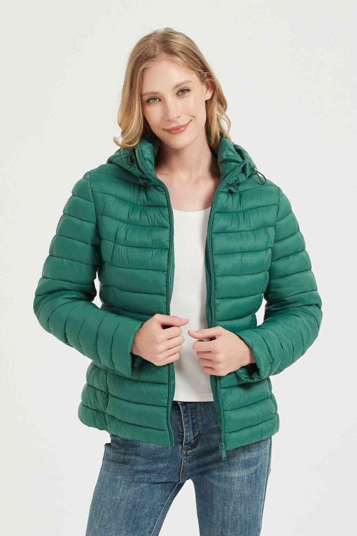 CHAQUETA ACOLCHADA FINA OBRF2015-VERDE