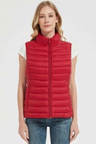 CHALECO ACOLCHADO FINO SIN CAPUCHA OBRF2034-ROJO