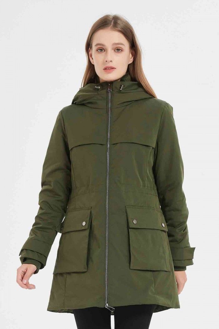 CHAQUETA PARKA CON FORRO OBRF2022-VERDE