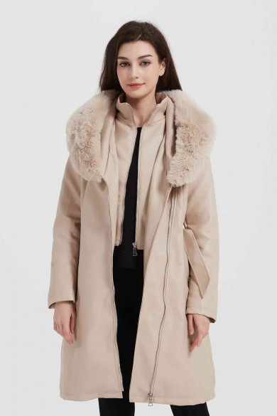 ABRIGO POLIPIEL OBRF2006-BEIGE