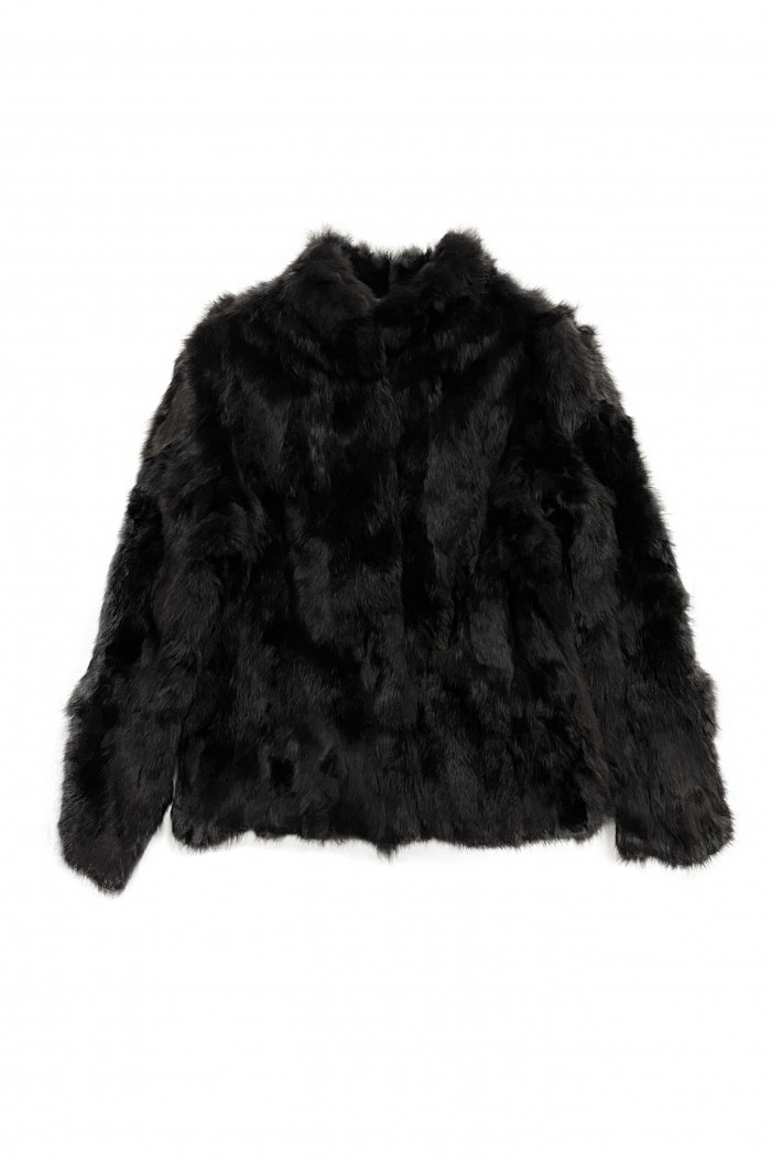 CHAQUETA PELO DE CONEJO MARRON PC-LLL5566-45