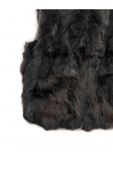 CHALECO PELO DE CONEJO CON BOLSILLOS MARRON PC-LLL5701-09
