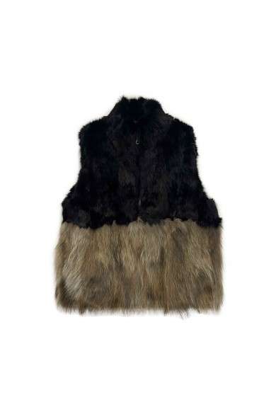 CHALECO PELO CONEJO CON PELO MARMOTA PC-LLL5811-15