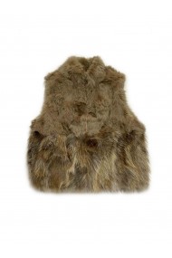 CHALECO PELO CONEJO CON PELO MARMOTA PC-LLL5811-03-L