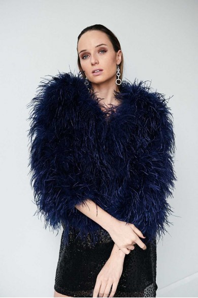 copy of CHAQUETA PLUMAS LARGA DE AVESTRUZ PC-YLM1020-11