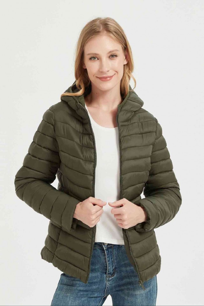 CHAQUETA ACOLCHADA FINA OBRF2016-VERDE KAKI