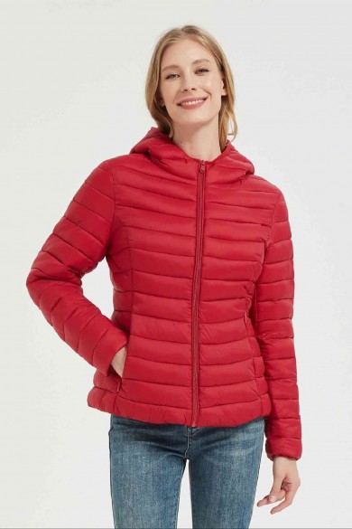 CHAQUETA ACOLCHADA FINA OBRF2015-ROJO