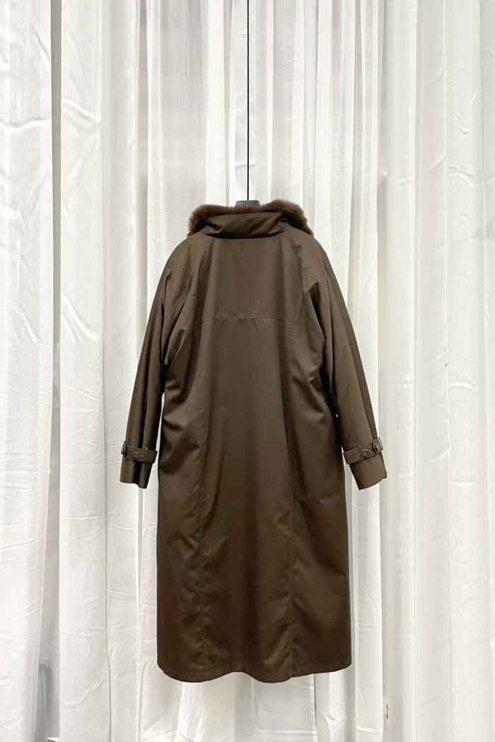 GABARDINA FORRADA  PC-PARKA2022 MARRON
