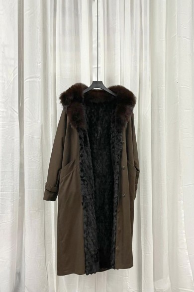 GABARDINA FORRADA  PC-PARKA2022 MARRON