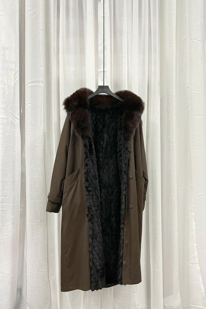 GABARDINA FORRADA  PC-PARKA2022 MARRON