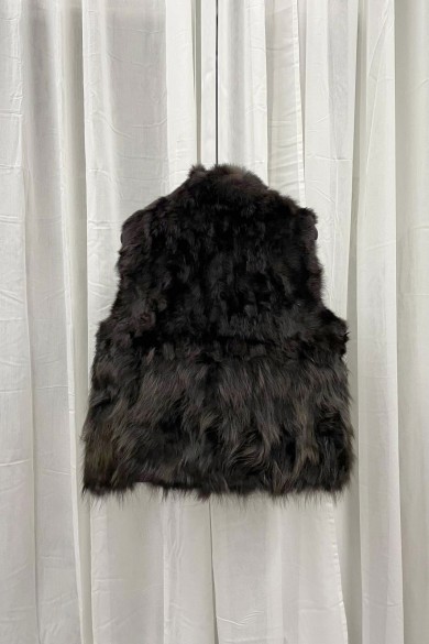 CHALECO PELO CONEJO CON PELO MARMOTA PC-LLL5811-09