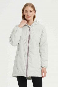 ABRIGO CON CAPUCHA 4 COLORES GRIS CLARO OBR-F2047