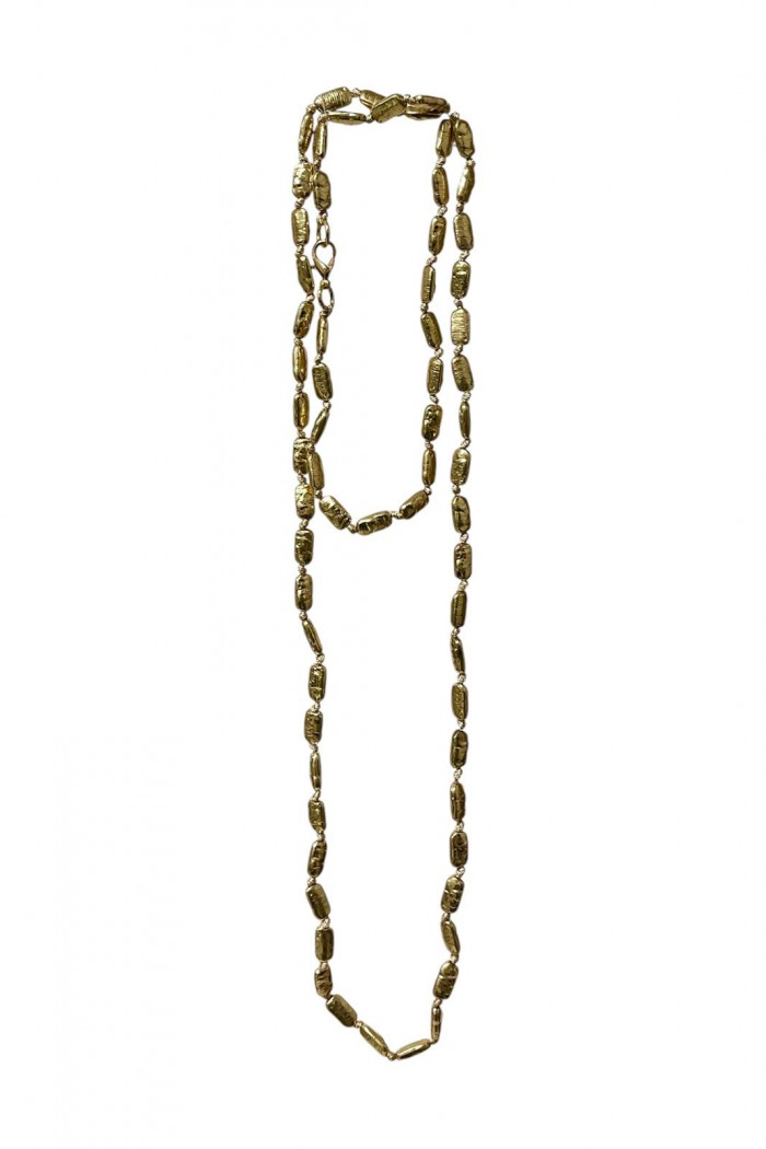 COLLAR LARGO VINTAGE CON ACABADO EN DORADO ENVEJECIDO