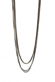 COLLAR LARGA MULTIPLES CADENAS FINAS