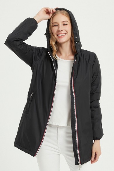 ABRIGO CON CAPUCHA 4 COLORES GRIS CLARO OBR-F2047