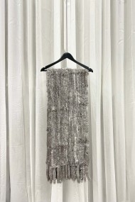ESTOLA PELO DE CONEJO CON FLECOS 180X35CM