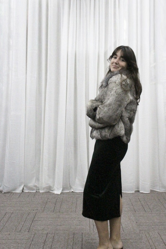 CHAQUETA CONEJO CON CUELLO DE ZORRO PC-LLL5836