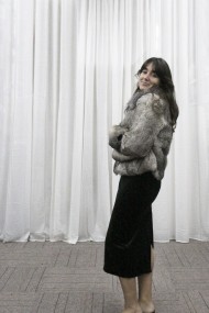 CHAQUETA CONEJO CON CUELLO DE ZORRO PC-LLL5836