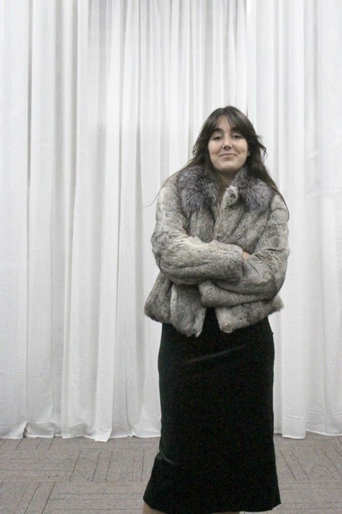 CHAQUETA CONEJO CON CUELLO DE ZORRO PC-LLL5836