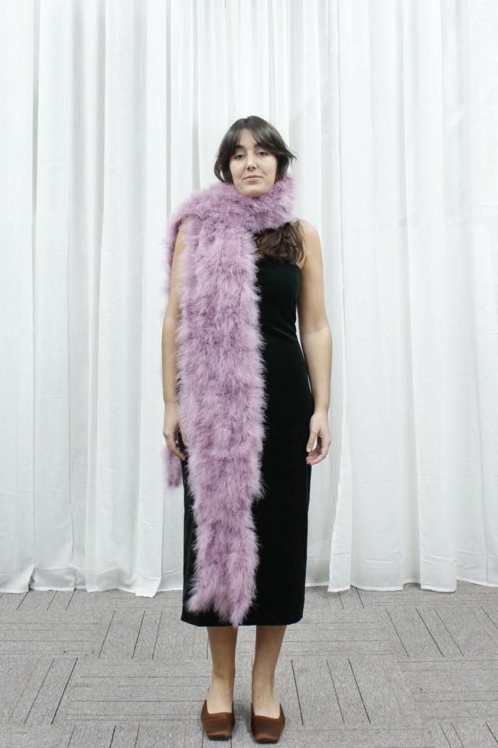 BUFANDA PLUMAS DE AVESTRUZ PC-YLM2025
