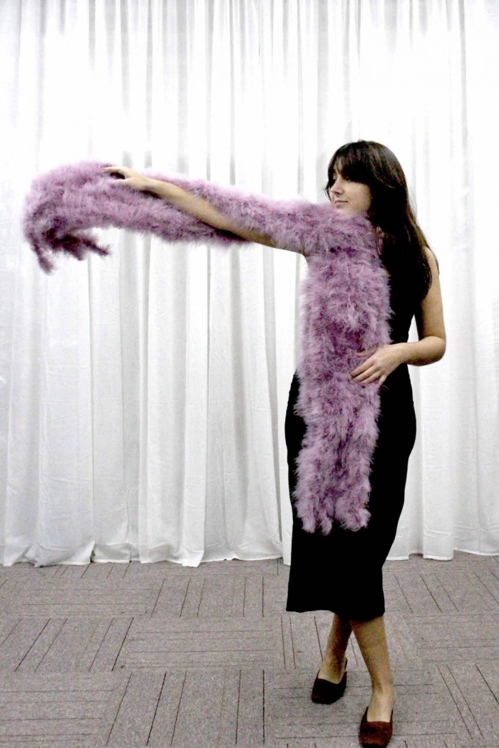 BUFANDA PLUMAS DE AVESTRUZ PC-YLM2025