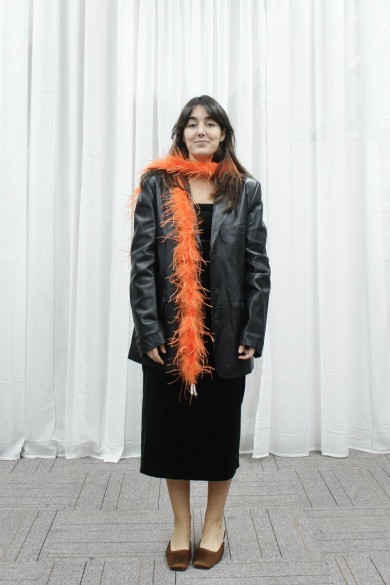 TIRAS PLUMAS DE AVESTRUZ 180CM NARANJA