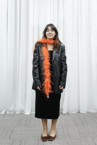 TIRAS PLUMAS DE AVESTRUZ 180CM NARANJA