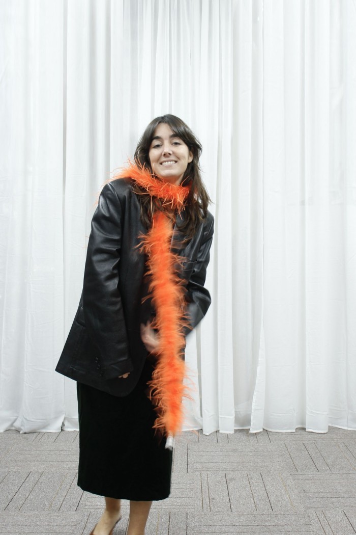 TIRAS PLUMAS DE AVESTRUZ 180CM NARANJA