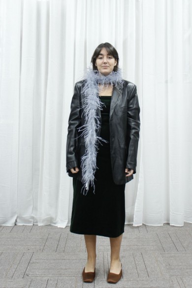 TIRAS PLUMAS DE AVESTRUZ 180CM AZUL JEAN