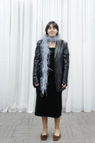 TIRAS PLUMAS DE AVESTRUZ 180CM AZUL JEAN