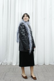 TIRAS PLUMAS DE AVESTRUZ 180CM AZUL JEAN