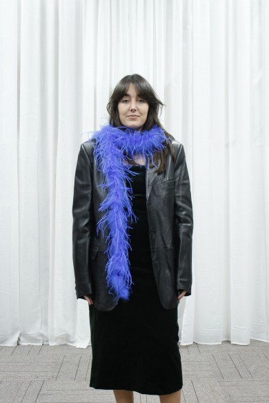 TIRAS PLUMAS DE AVESTRUZ 180CM AZULON