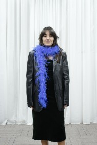 TIRAS PLUMAS DE AVESTRUZ 180CM AZULON