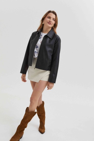 CHAQUETA EFECTO PIEL TY-M9111
