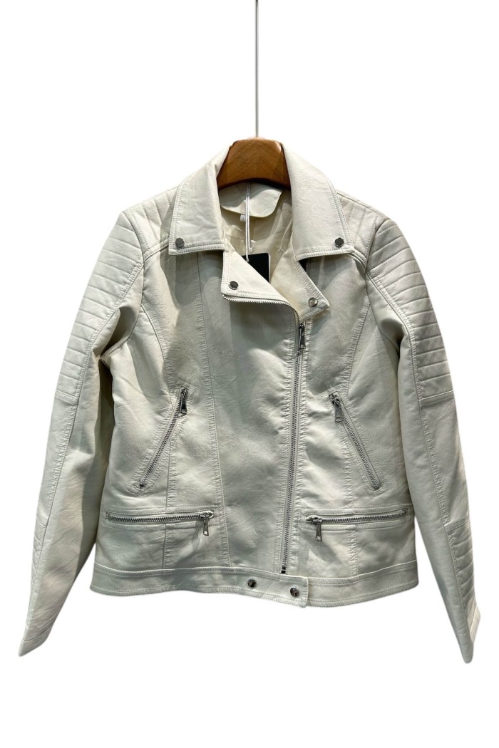 CHAQUETA POLIPIEL TY-M9687 BLANCO