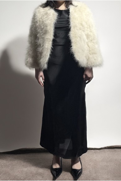 CHAQUETA PLUMAS DE AVESTRUZ PC-YLM5749-42