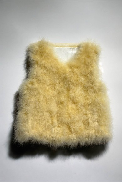 CHALECO PLUMAS DE AVESTRUZ PC-YLM2024-81