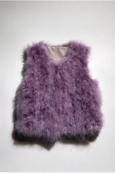 CHALECO PLUMAS DE AVESTRUZ PC-YLM2024-125